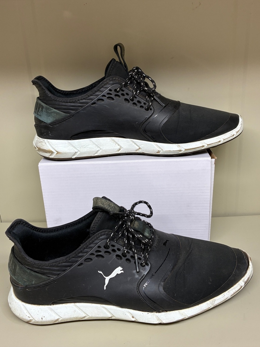 Puma Ignite Pwrsport Softspike Black White Golf Shoes Men’s Size 9.5 190583-02